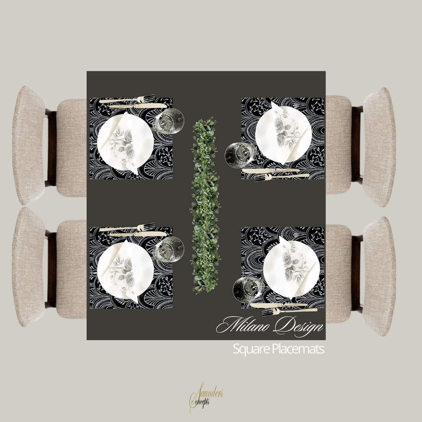 Black Placemats (Pack 25)