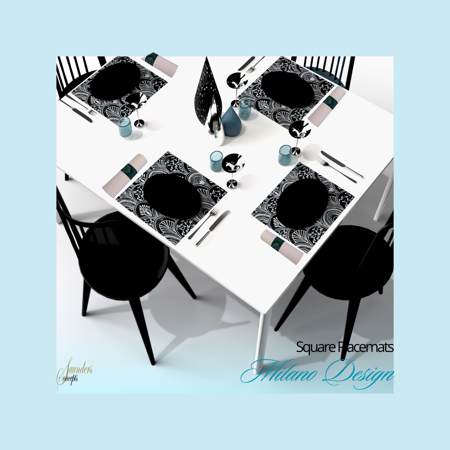 Black Placemats (Pack 25)