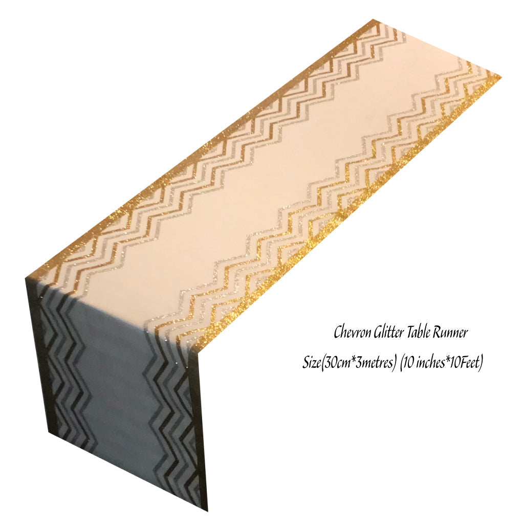 Chevron Table Runners (Gold) - Place Matters