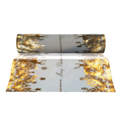 Christmas Table Runners (Gold Reindeer Design) - Place Matters