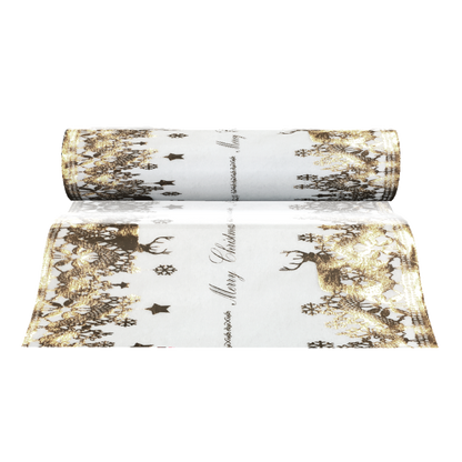 Christmas Table Runners (Gold Reindeer Design) - Place Matters