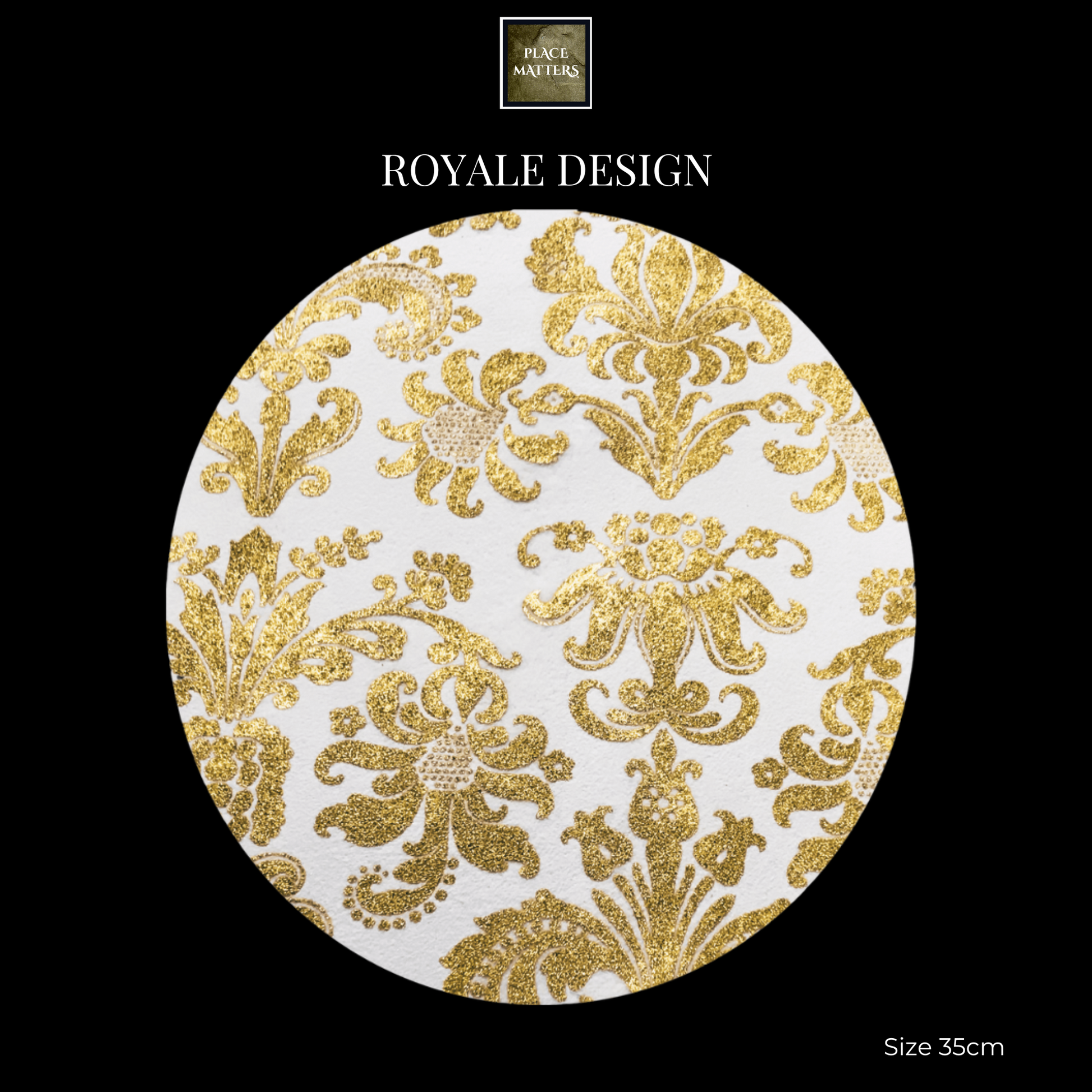 Gold Placemats (Royale) Pack of 20 (Round) - Place Matters