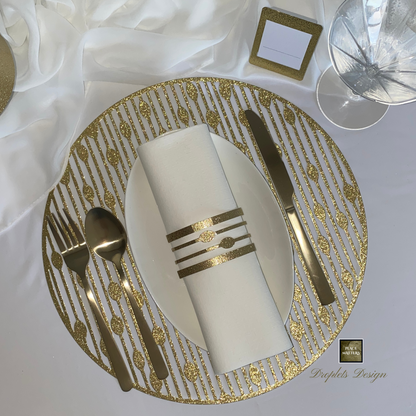 Gold Napkin Wraps (Pack 25)