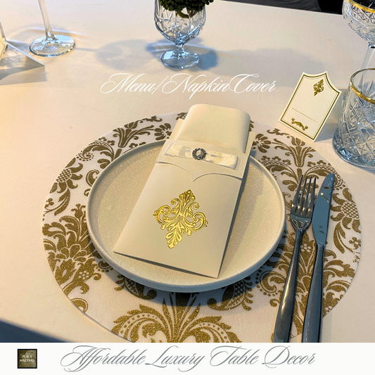 Gold Menu/Napkin Covers