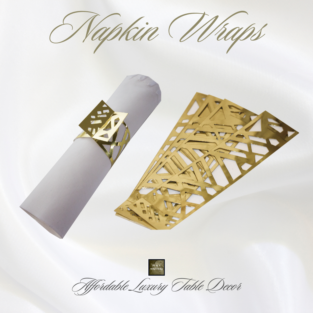 Gold Napkin Wraps (Pack 25)