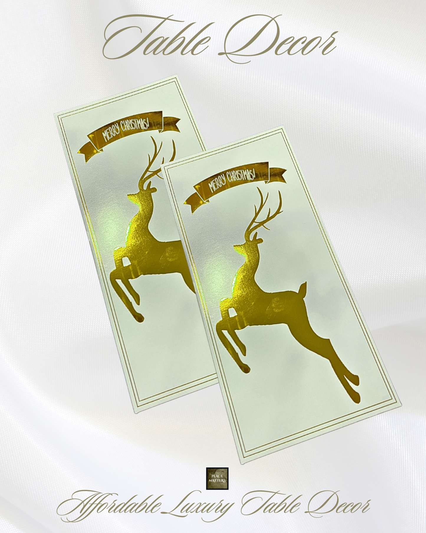 Christmas Tree Napkin Decor Gold & Silver (Pack 25)