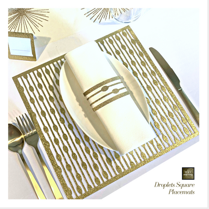 Gold Placemats Square (Pack 25)