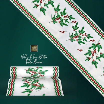 Christmas Table Runners (Holly & Ivy Design) (Catering Pack of 6)