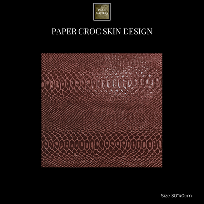 Crocodile Paper (Faux) Design Placemats (Square) Mahogany - Place Matters