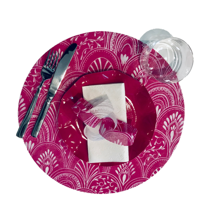 Pink Placemats (Milano) Pack of 20 (Round) - Place Matters