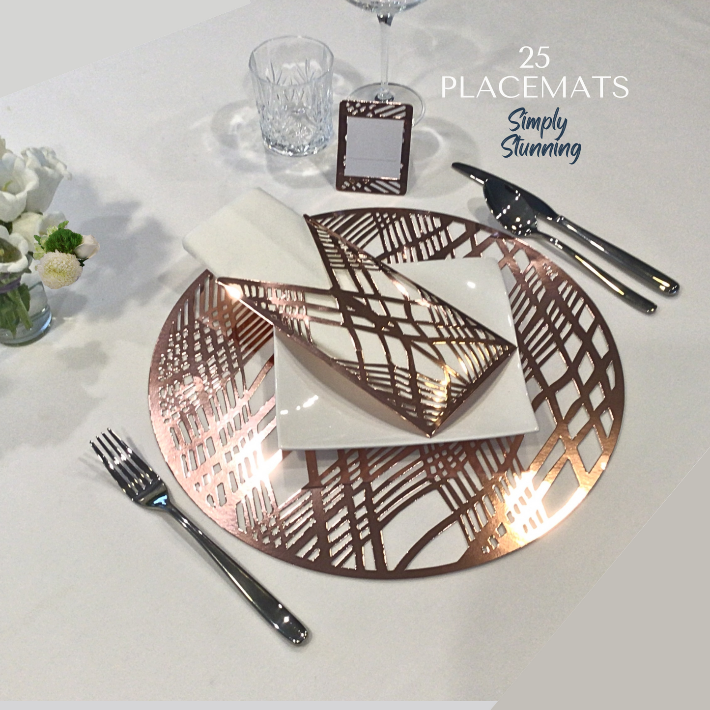 Gold Placemats Round (Pack 25)