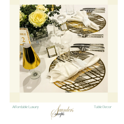 Gold Placemats Round (Pack 25)