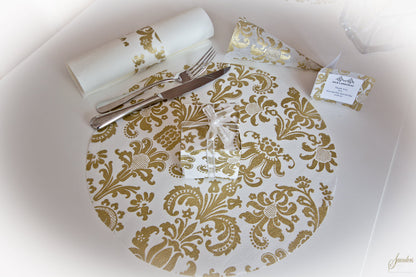 Gold Placemats (Royale) Pack of 20 (Round) - Place Matters