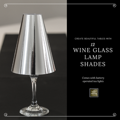 Gold Wine Glass Lamp Shades (Anni Design)(Pack of 12)