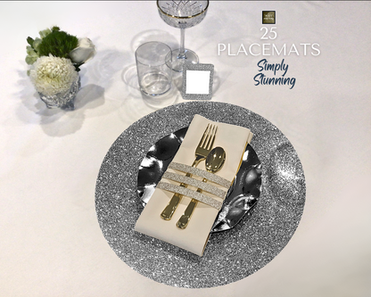 Gold Placemats Round (Pack 25)