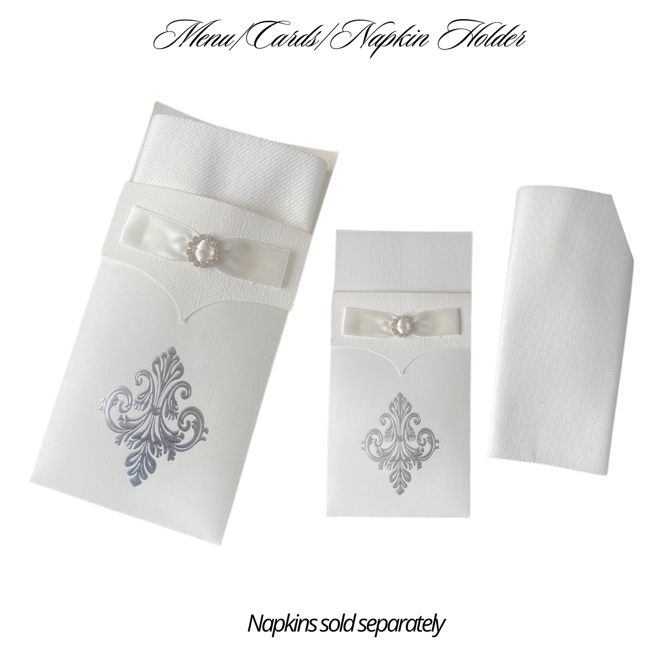 Silver Menu/Napkin Covers