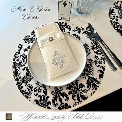 Silver Menu/Napkin Covers