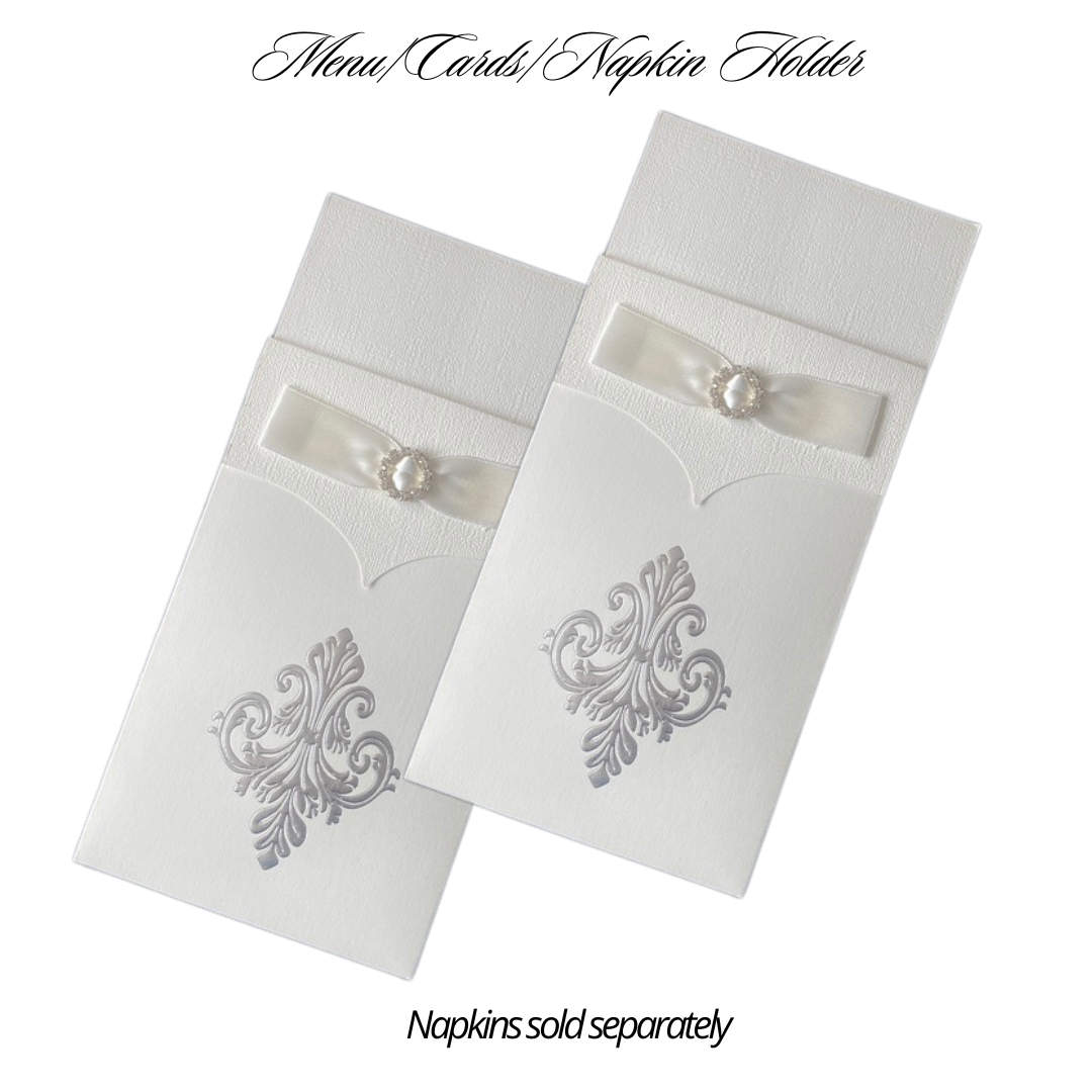 Silver Menu/Napkin Covers