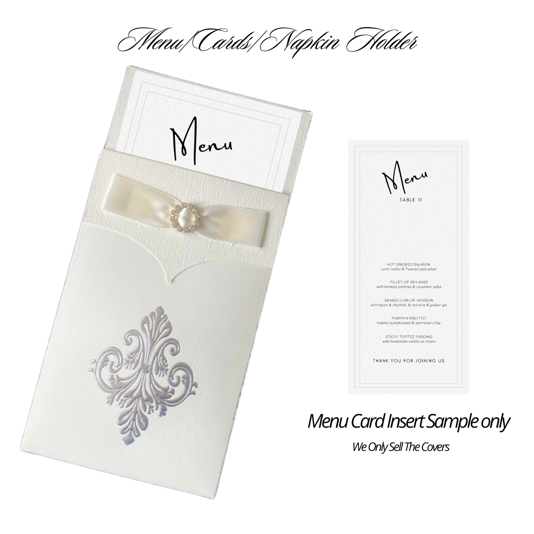 Silver Menu/Napkin Covers