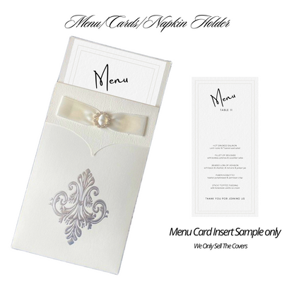 Silver Menu/Napkin Covers