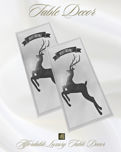 Christmas Tree Napkin Decor Gold & Silver (Pack 25)