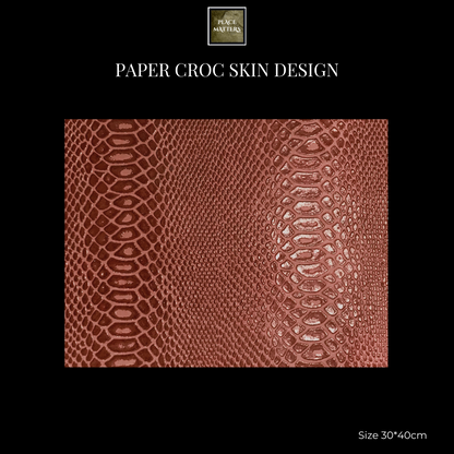 Crocodile Paper (Faux) Design Placemats (Square) Toffee - Place Matters