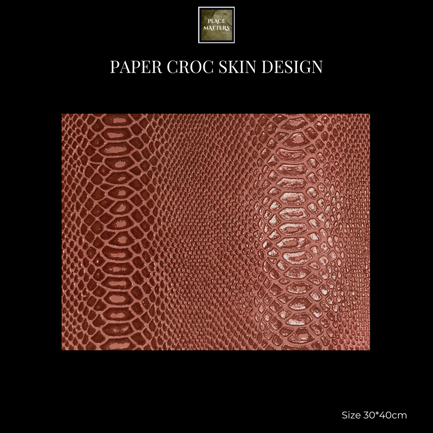 Crocodile Paper (Faux) Design Placemats (Rectangle) Toffee - Place Matters