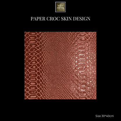 Crocodile Paper (Faux) Design Placemats (Square) Toffee - Place Matters