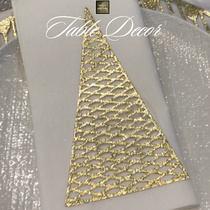 Christmas Tree Napkin Decor Gold & Silver (Pack 25)